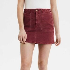 Maroon Corduroy Skirt